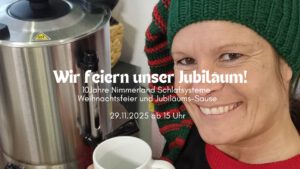 Wir wollen mit euch feiern. 10 Jahre Nimmerland Schlafsysteme in Krefeld, euer Wasserbettengeschäft mit dem besten Service in NRW